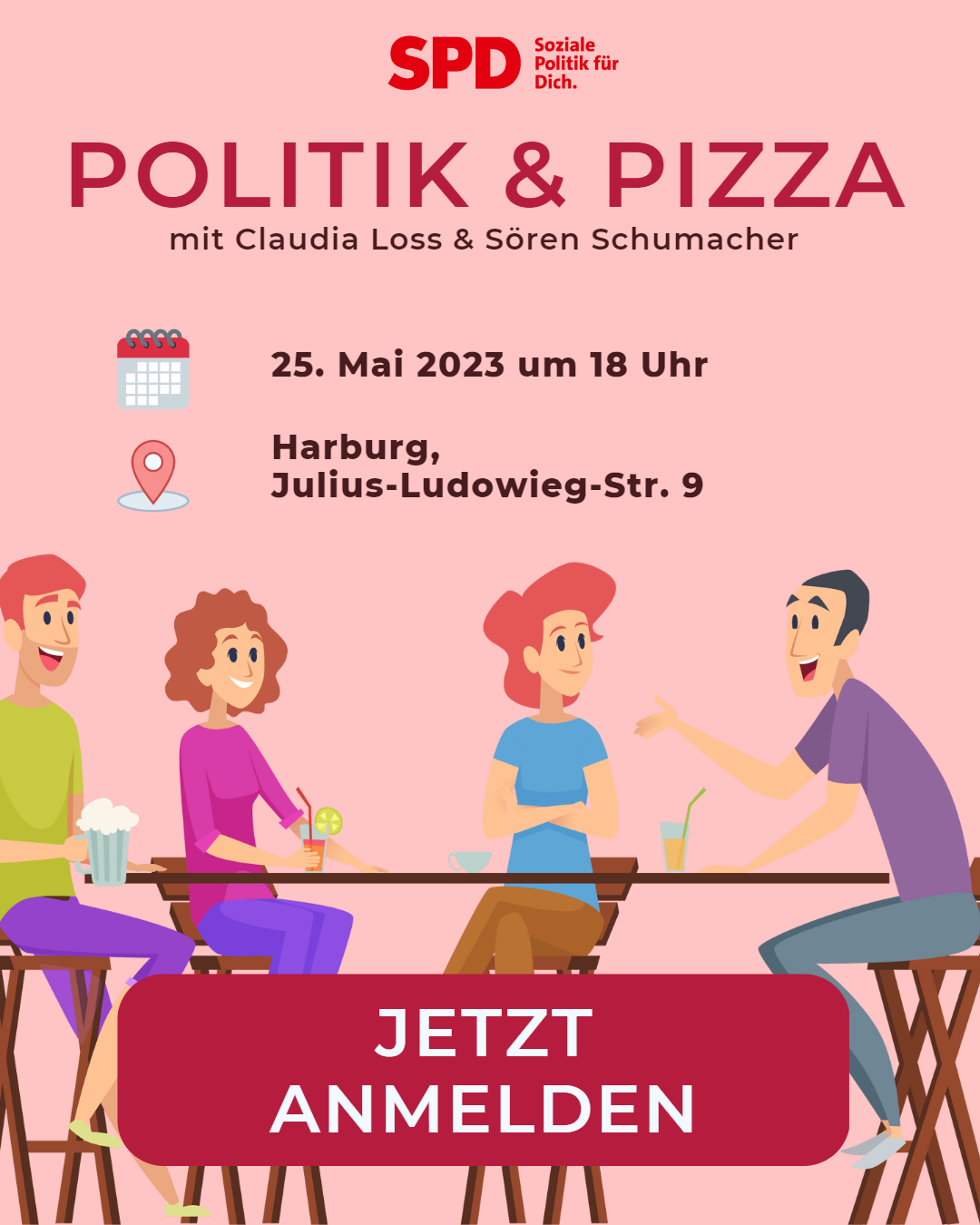 Politik & Pizza mit den SPD-Abgeordneten Claudia Loss und Sören Schumacher